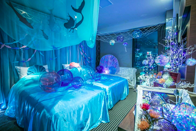 可愛いホテル紹介 人魚姫 の世界に コバルトブルー の宿泊ルーム ストリングスホテル 名古屋 Mirai